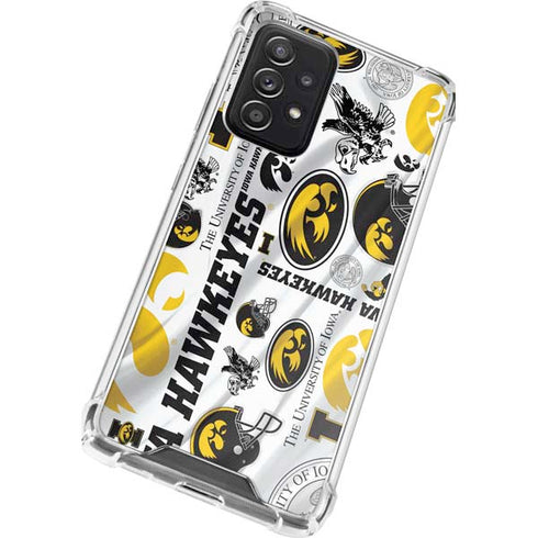 University of Iowa Hawkeyes Pattern Galaxy A52 5G Clear Case