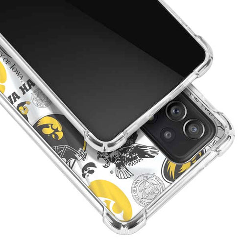 University of Iowa Hawkeyes Pattern Galaxy A52 5G Clear Case