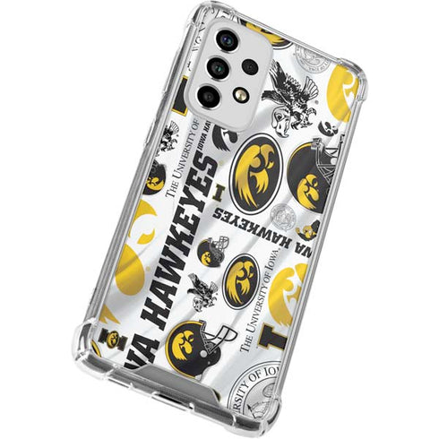 University of Iowa Hawkeyes Pattern Galaxy A53 5G Clear Case