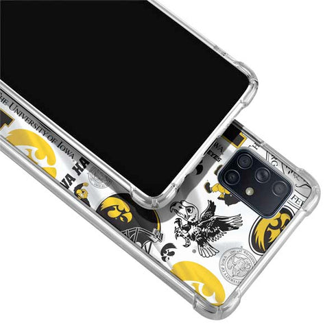University of Iowa Hawkeyes Pattern Galaxy A71 5G Clear Case