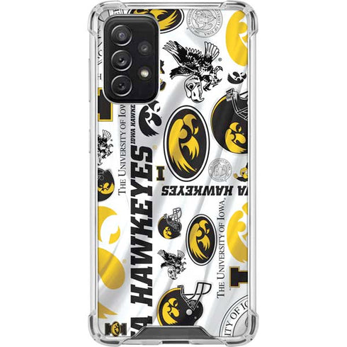 University of Iowa Hawkeyes Pattern Galaxy A72 5G Clear Case