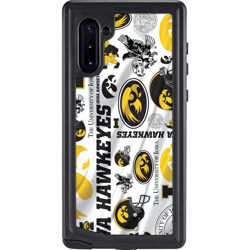 University of Iowa Hawkeyes Pattern Galaxy Note 10 Waterproof Case
