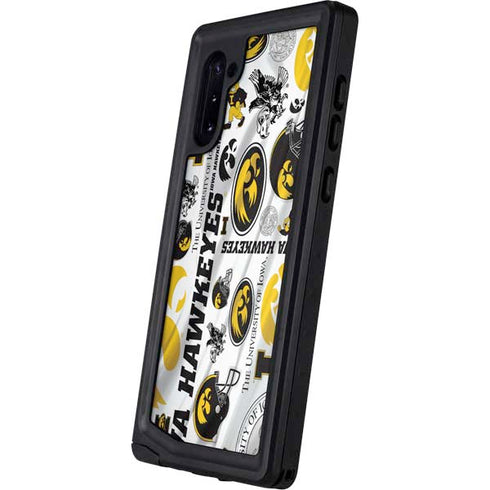 University of Iowa Hawkeyes Pattern Galaxy Note 10 Waterproof Case
