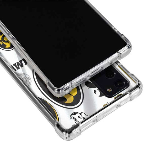 University of Iowa Hawkeyes Pattern Galaxy Note20 5G Clear Case