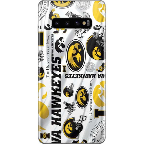 University of Iowa Hawkeyes Pattern Galaxy S10 Plus Skin