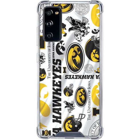 University of Iowa Hawkeyes Pattern Galaxy S20 FE Clear Case