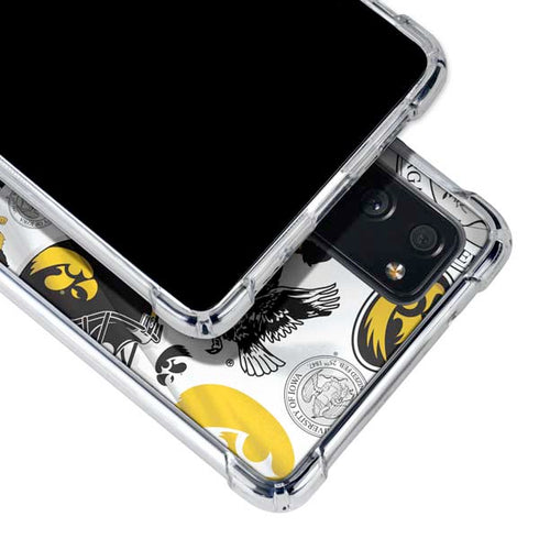 University of Iowa Hawkeyes Pattern Galaxy S20 FE Clear Case