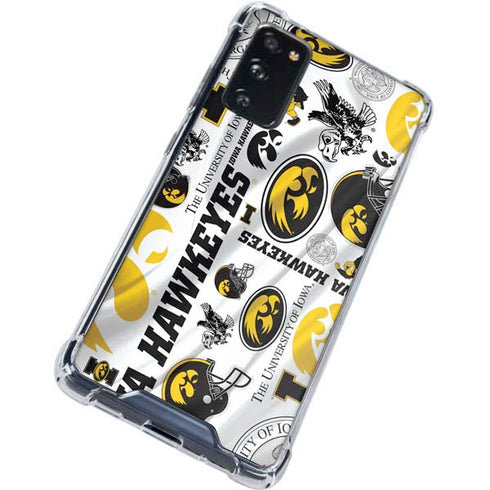 University of Iowa Hawkeyes Pattern Galaxy S20 FE Clear Case