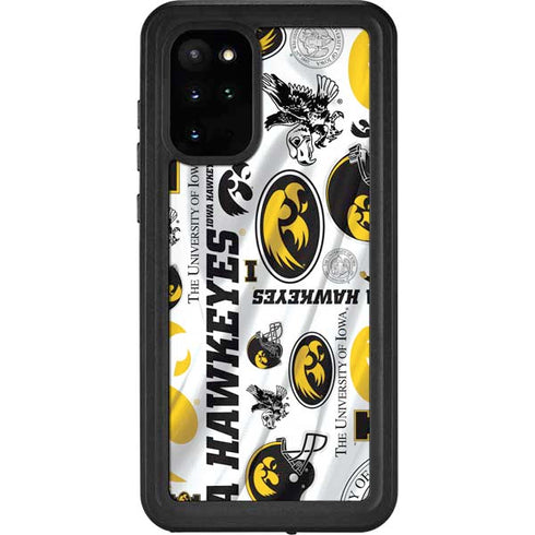 University of Iowa Hawkeyes Pattern Galaxy S20 Plus Waterproof Case