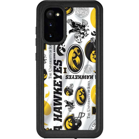 University of Iowa Hawkeyes Pattern Galaxy S20 Waterproof Case