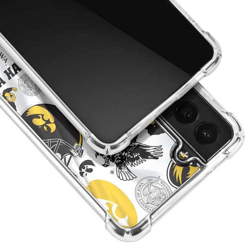 University of Iowa Hawkeyes Pattern Galaxy S21 Plus 5G Clear Case