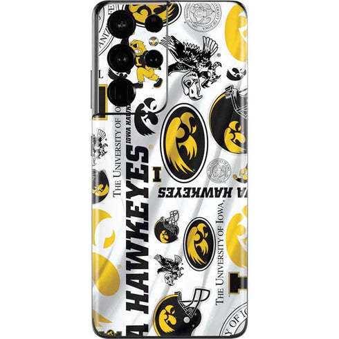University of Iowa Hawkeyes Pattern Galaxy S21 Ultra 5G Skin
