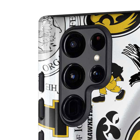 University of Iowa Hawkeyes Pattern Galaxy S22 Ultra Pro Case