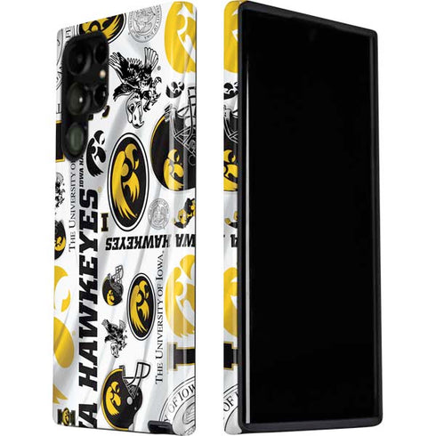 University of Iowa Hawkeyes Pattern Galaxy S22 Ultra Pro Case