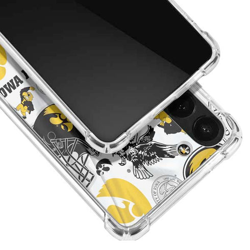 University of Iowa Hawkeyes Pattern Galaxy S23 Clear Case