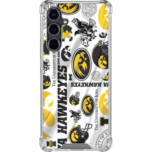 University of Iowa Hawkeyes Pattern Galaxy S23 FE Clear Case