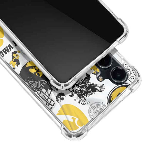 University of Iowa Hawkeyes Pattern Galaxy S23 FE Clear Case