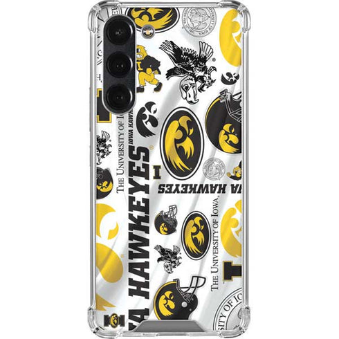 University of Iowa Hawkeyes Pattern Galaxy S23 Plus Clear Case
