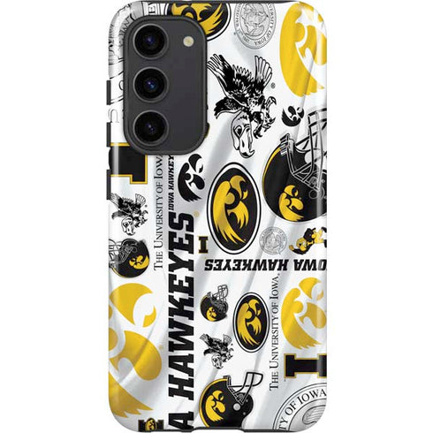 University of Iowa Hawkeyes Pattern Galaxy S23 Plus Pro Case