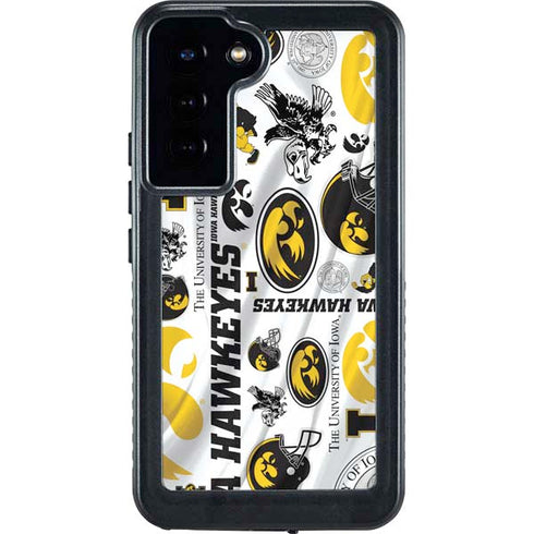 University of Iowa Hawkeyes Pattern Galaxy S23 Plus Waterproof Case
