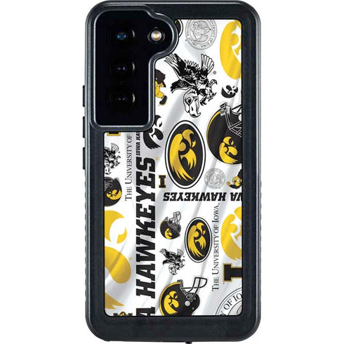 University of Iowa Hawkeyes Pattern Galaxy S23 Waterproof Case