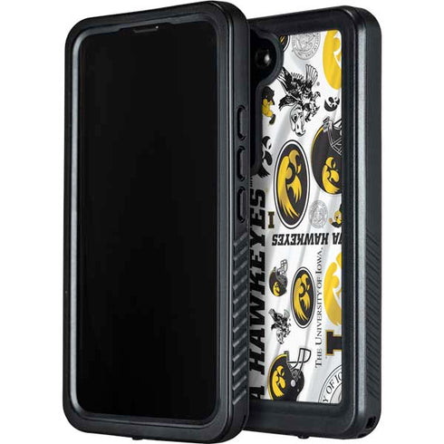 University of Iowa Hawkeyes Pattern Galaxy S23 Waterproof Case