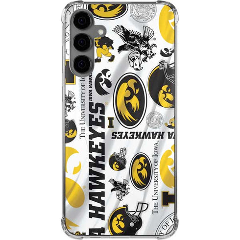 University of Iowa Hawkeyes Pattern Galaxy S24 Plus Clear Case