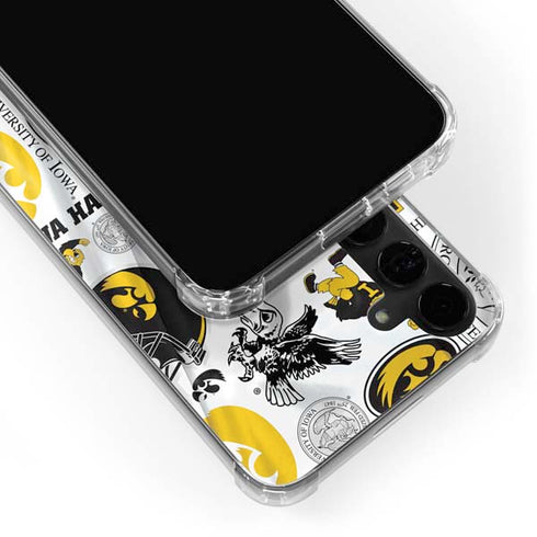 University of Iowa Hawkeyes Pattern Galaxy S24 Plus Clear Case