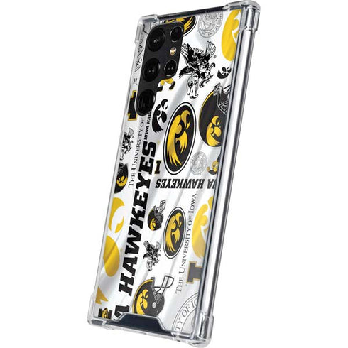 University of Iowa Hawkeyes Pattern Galaxy S24 Ultra Clear Case