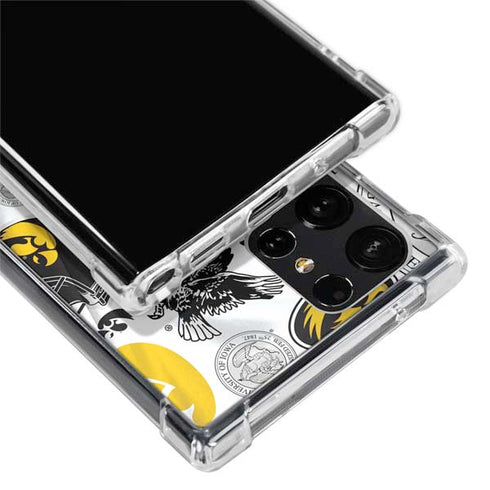 University of Iowa Hawkeyes Pattern Galaxy S24 Ultra Clear Case