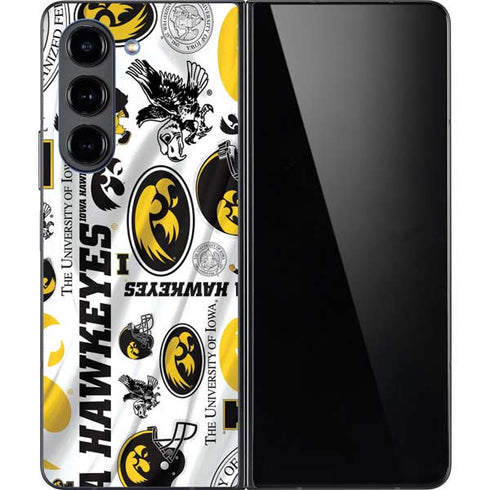 University of Iowa Hawkeyes Pattern Galaxy Z Fold5 5G Skin