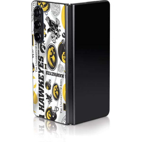 University of Iowa Hawkeyes Pattern Galaxy Z Fold5 5G Skin