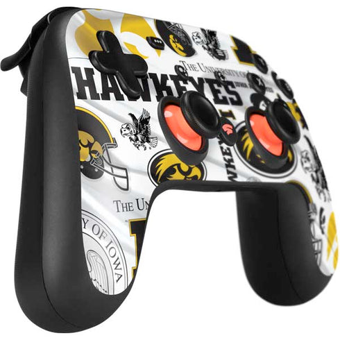University of Iowa Hawkeyes Pattern Google Stadia Controller Skin