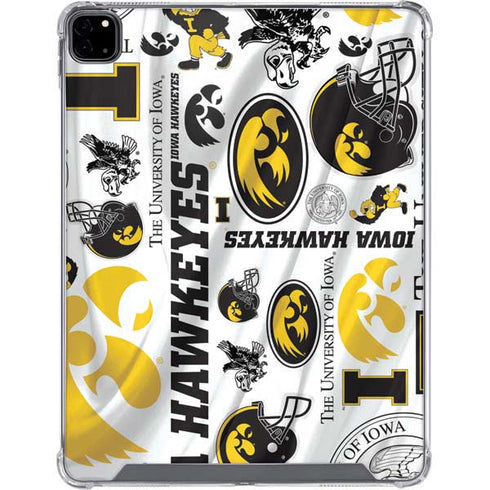 University of Iowa Hawkeyes Pattern iPad Pro 12.9in (2020) Clear Case