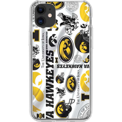 University of Iowa Hawkeyes Pattern iPhone 11 Clear Case