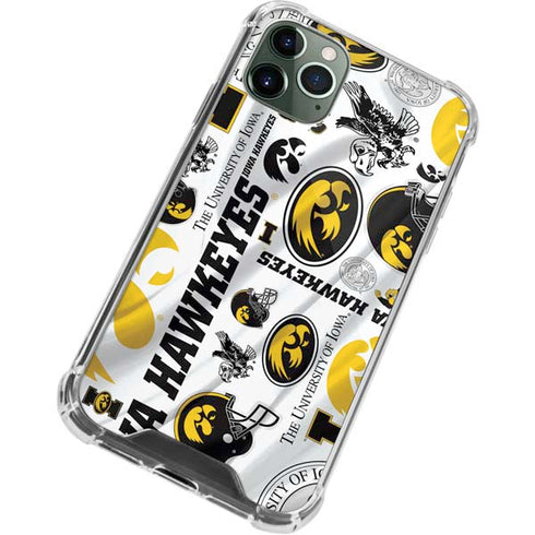 University of Iowa Hawkeyes Pattern iPhone 11 Pro Max Clear Case