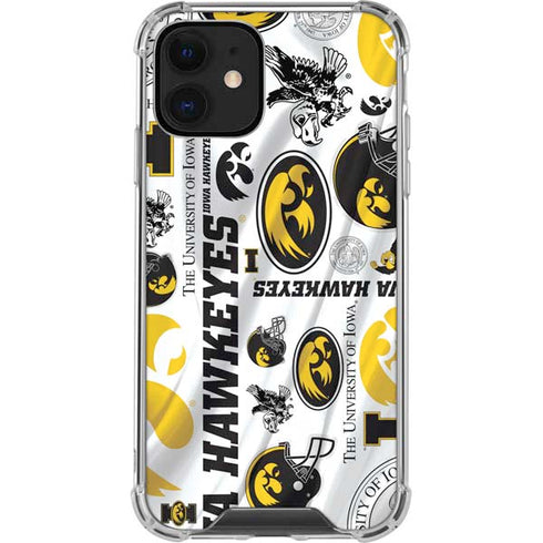 University of Iowa Hawkeyes Pattern iPhone 12 Clear Case