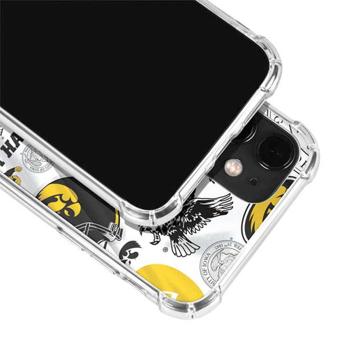 University of Iowa Hawkeyes Pattern iPhone 12 Clear Case