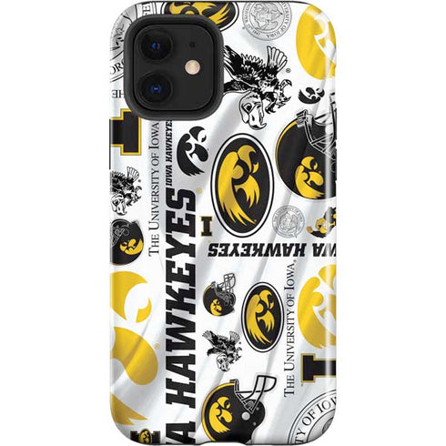 University of Iowa Hawkeyes Pattern iPhone 12 Impact Case