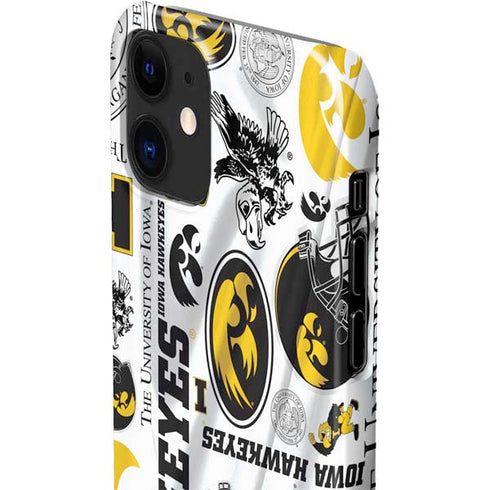 University of Iowa Hawkeyes Pattern iPhone 12 Mini Lite Case