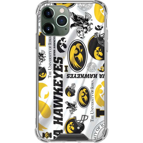 University of Iowa Hawkeyes Pattern iPhone 12 Pro Clear Case