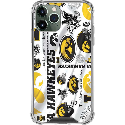 University of Iowa Hawkeyes Pattern iPhone 12 Pro Max Clear Case