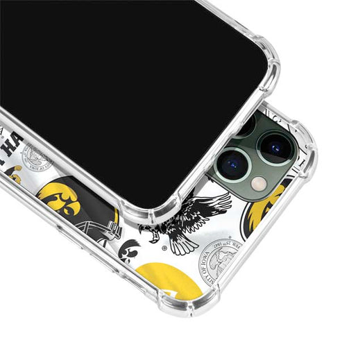 University of Iowa Hawkeyes Pattern iPhone 12 Pro Max Clear Case