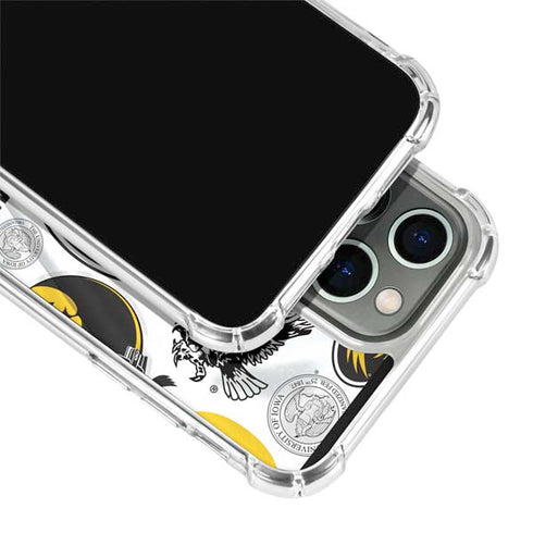 University of Iowa Hawkeyes Pattern iPhone 13 Pro Max Clear Case