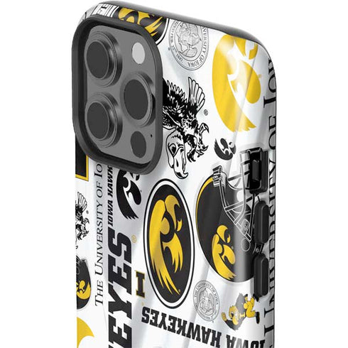University of Iowa Hawkeyes Pattern iPhone 13 Pro Max Impact Case