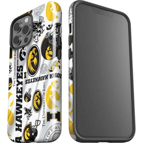 University of Iowa Hawkeyes Pattern iPhone 13 Pro Max Impact Case
