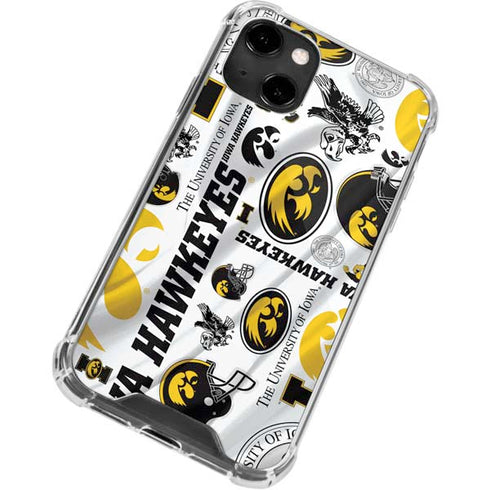 University of Iowa Hawkeyes Pattern iPhone 14 Clear Case