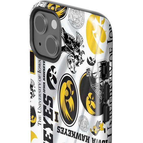University of Iowa Hawkeyes Pattern iPhone 15 Plus Impact Case