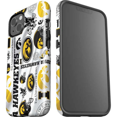 University of Iowa Hawkeyes Pattern iPhone 14 Plus Impact Case