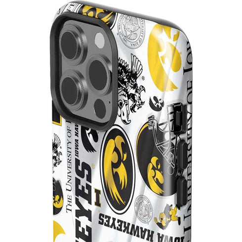 University of Iowa Hawkeyes Pattern iPhone 14 Pro Impact Case